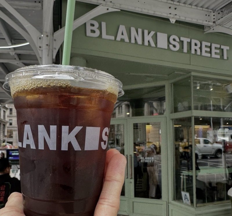 The Green Room by Blank Street coffee shop